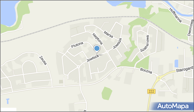 Straszyn, Jowisza, mapa Straszyn