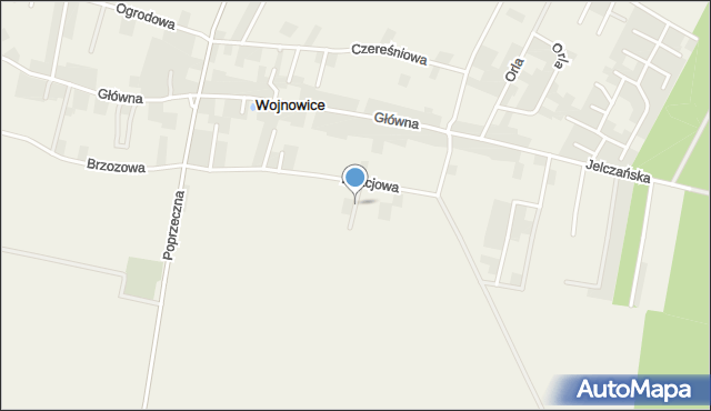 Wojnowice gmina Czernica, Jodłowa, mapa Wojnowice gmina Czernica