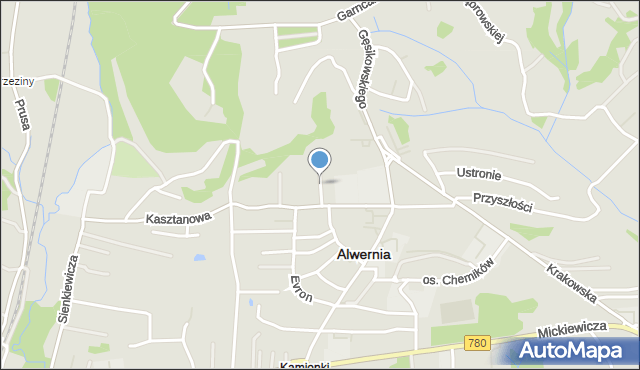Alwernia, Jurajska, mapa Alwernia