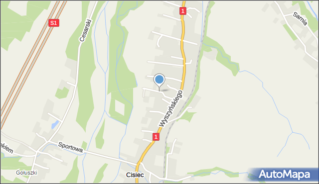 Cisiec, Jutrzenki, mapa Cisiec