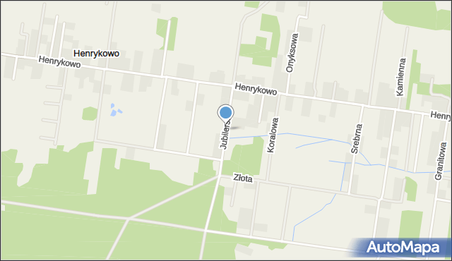 Henrykowo gmina Grabówka, Jubilerska, mapa Henrykowo gmina Grabówka