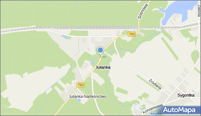 Julianka gmina Przyrów, Julianka, mapa Julianka gmina Przyrów