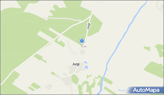 Jurgi gmina Goworowo, Jurgi, mapa Jurgi gmina Goworowo