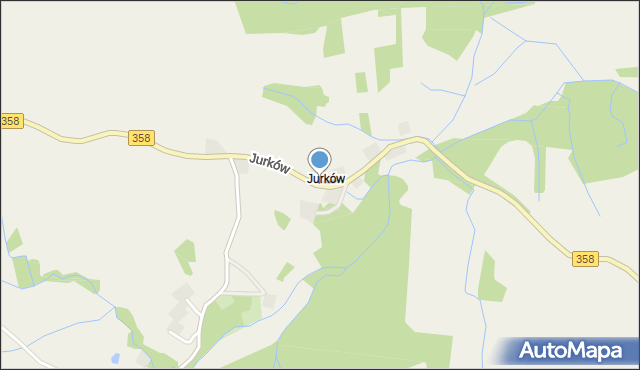 Jurków gmina Leśna, Jurków, mapa Jurków gmina Leśna