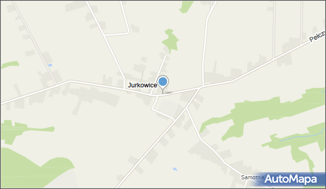 Jurkowice gmina Bogoria, Jurkowice, mapa Jurkowice gmina Bogoria