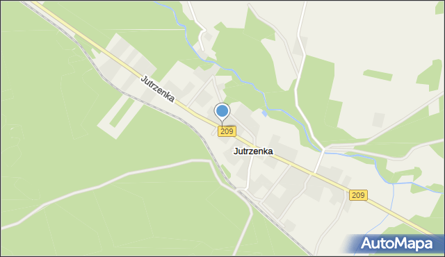 Jutrzenka gmina Borzytuchom, Jutrzenka, mapa Jutrzenka gmina Borzytuchom