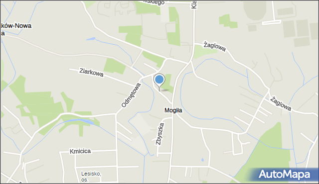 Kraków, Jutrzyńska, mapa Krakowa