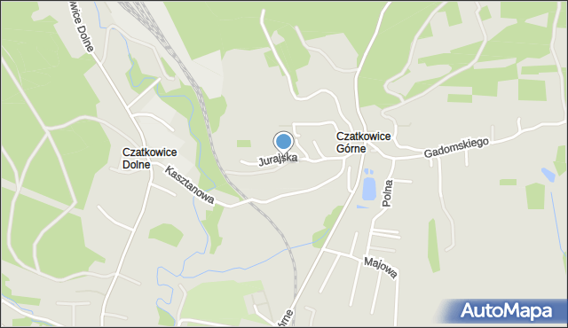 Krzeszowice, Jurajska, mapa Krzeszowice