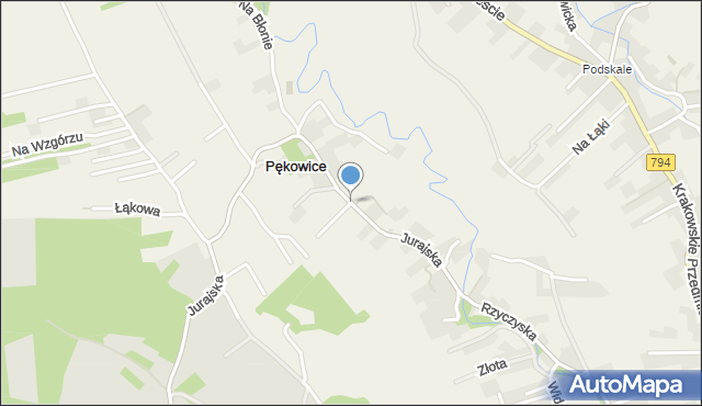 Pękowice, Jurajska, mapa Pękowice