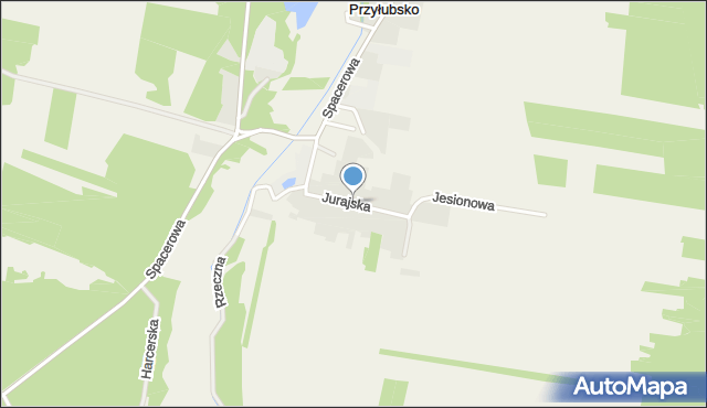 Przyłubsko, Jurajska, mapa Przyłubsko
