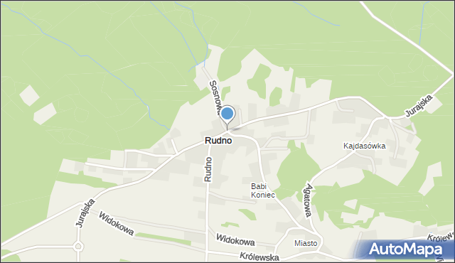 Rudno gmina Krzeszowice, Jurajska, mapa Rudno gmina Krzeszowice