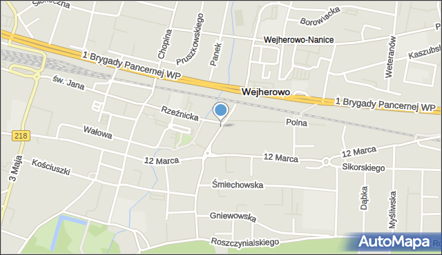 Wejherowo, Judyckiego, mapa Wejherowo