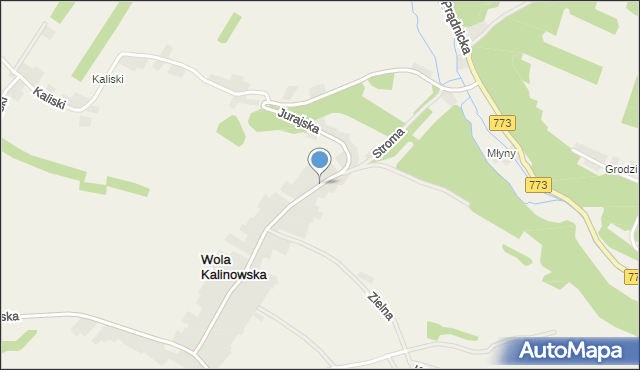 Wola Kalinowska, Jurajska, mapa Wola Kalinowska