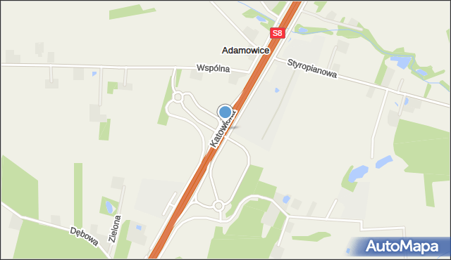 Adamowice gmina Mszczonów, Katowicka, mapa Adamowice gmina Mszczonów