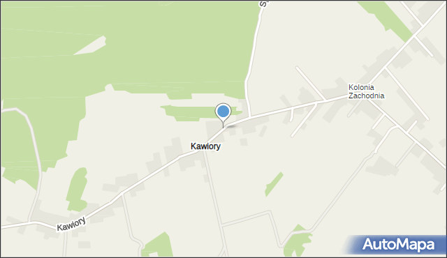 Bębło, Kawiory, mapa Bębło