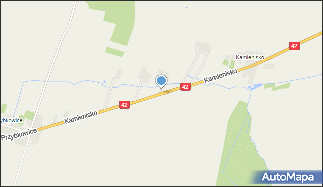 Biadacz gmina Kluczbork, Kamienisko, mapa Biadacz gmina Kluczbork