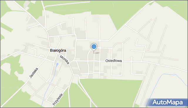 Białogóra, Kasztanowa, mapa Białogóra