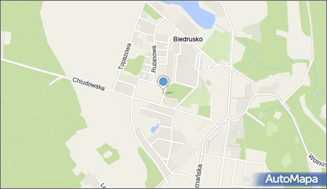 Biedrusko, Kamienna, mapa Biedrusko