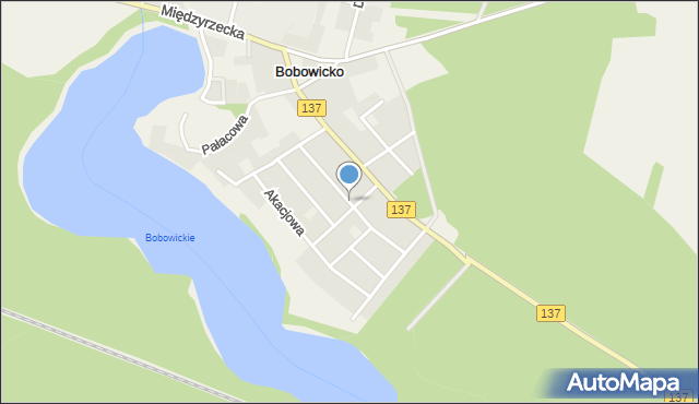 Bobowicko, Kasztanowa, mapa Bobowicko