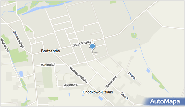 Bodzanów powiat płocki, Kamińskiego Franciszka, gen., mapa Bodzanów powiat płocki