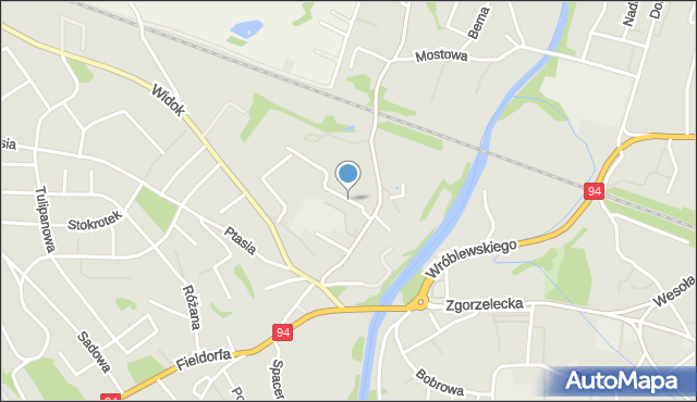 Bolesławiec, Kamionkowa, mapa Bolesławca