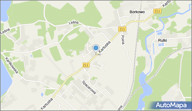 Borkowo gmina Żukowo, Kartuska, mapa Borkowo gmina Żukowo