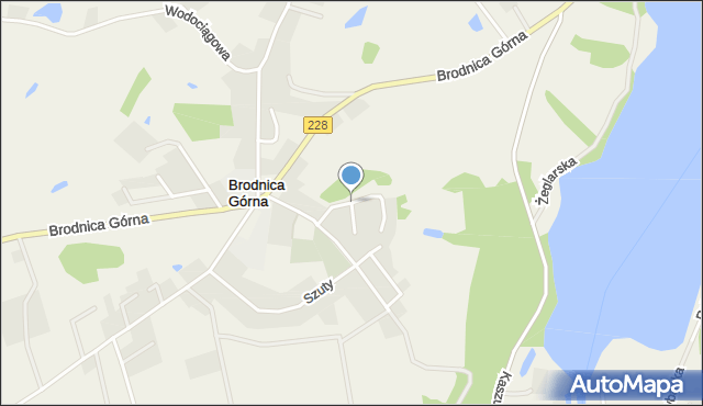 Brodnica Górna, Kasztanowa, mapa Brodnica Górna