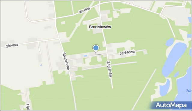 Bronisławów gmina Wolbórz, Kapitańska, mapa Bronisławów gmina Wolbórz