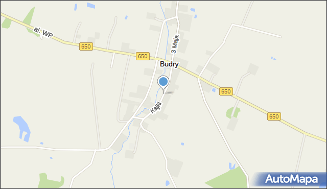 Budry, Kajki Michała, mapa Budry