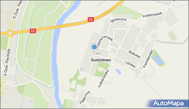 Budzistowo, Kasztelańska, mapa Budzistowo