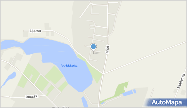 Chełmża, Kalinowa, mapa Chełmża