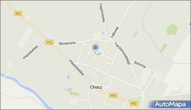 Chocz, Kasztanowa, mapa Chocz