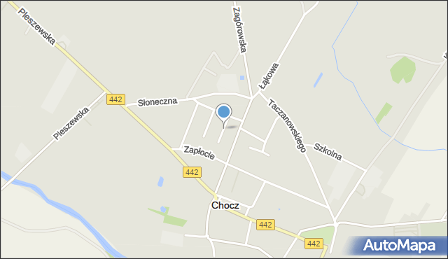 Chocz, Kasztanowa, mapa Chocz