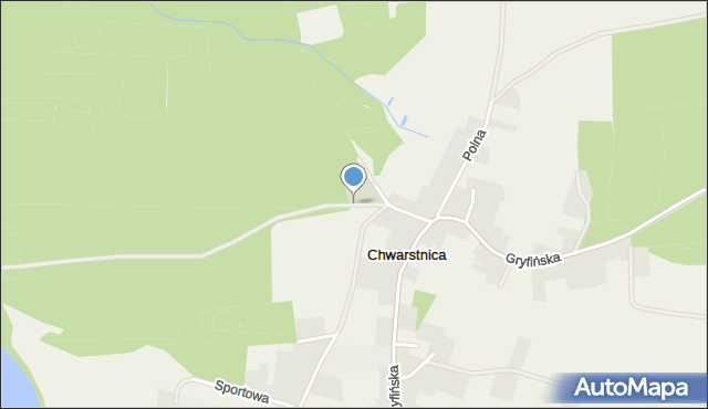 Chwarstnica, Kasztanowa, mapa Chwarstnica