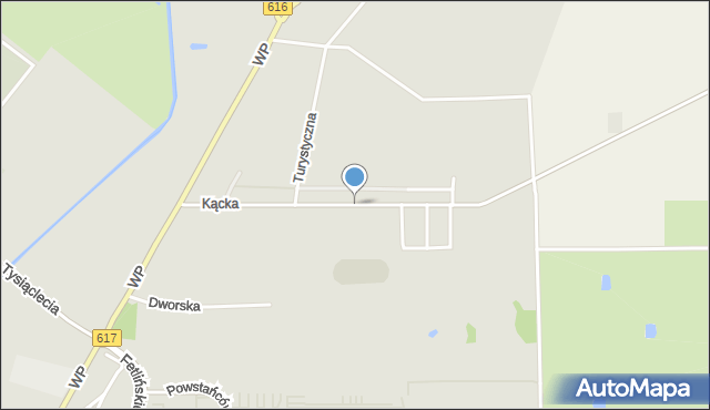 Ciechanów, Kącka, mapa Ciechanów