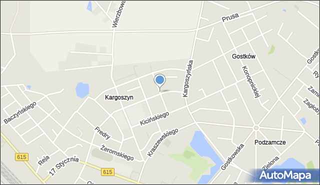 Ciechanów, Kasprowicza Jana, mapa Ciechanów