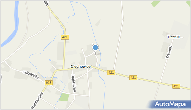 Ciechowice, Kanałowa, mapa Ciechowice