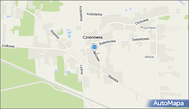 Czosnówka, Kasztanowa, mapa Czosnówka