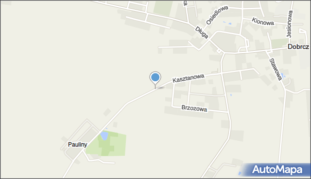 Dobrcz, Kasztanowa, mapa Dobrcz