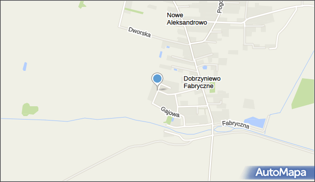 Dobrzyniewo Fabryczne, Kasztanowa, mapa Dobrzyniewo Fabryczne