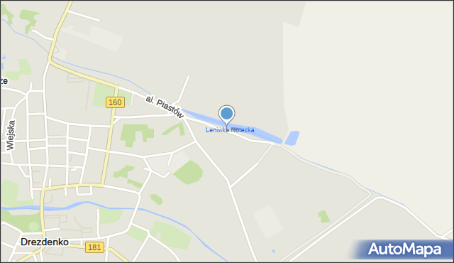 Drezdenko, Kasztelańska, mapa Drezdenko