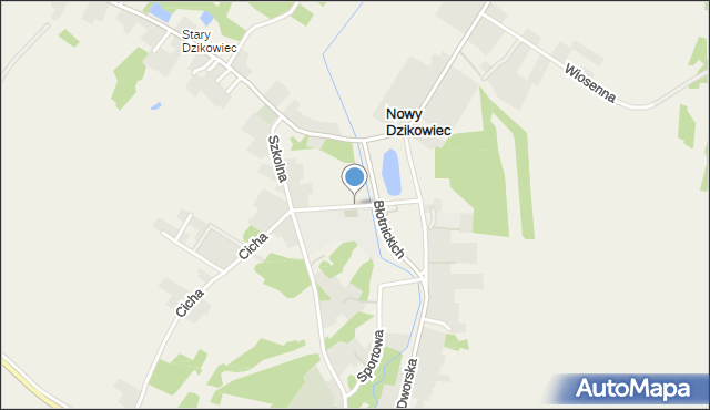 Dzikowiec powiat kolbuszowski, Katyńska, mapa Dzikowiec powiat kolbuszowski