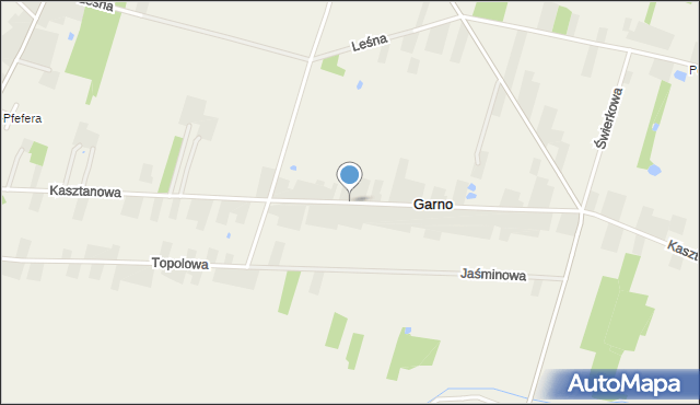 Garno, Kasztanowa, mapa Garno