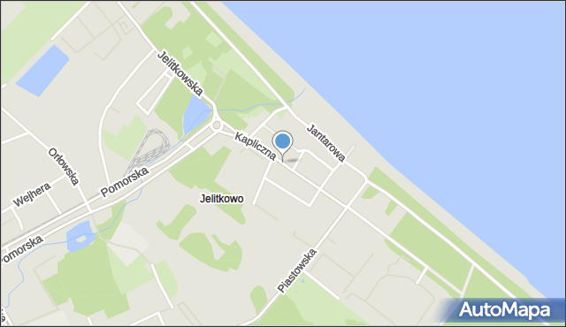 Gdańsk, Kapliczna, mapa Gdańska