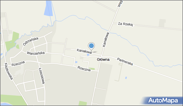 Główna gmina Pobiedziska, Kanałowa, mapa Główna gmina Pobiedziska
