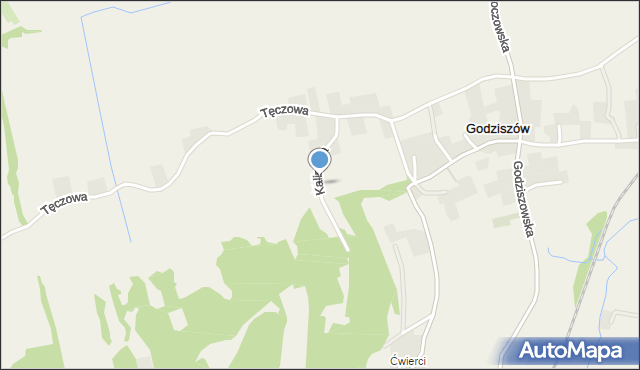 Godziszów gmina Goleszów, Kalinowa, mapa Godziszów gmina Goleszów