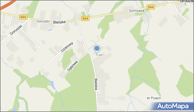 Górki Wielkie, Kapitańska, mapa Górki Wielkie