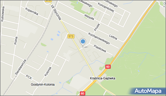 Gostynin, Kazimierza Jagiellończyka, mapa Gostynin