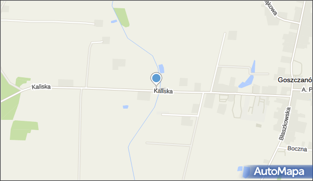 Goszczanów, Kaliska, mapa Goszczanów