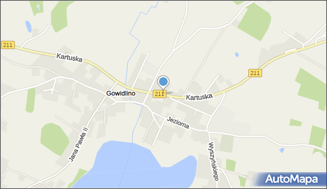 Gowidlino, Kartuska, mapa Gowidlino